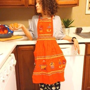 Vintage Mexican embroidery apron